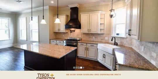 tyson construction website image